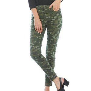 Code Bleu Soho Camouflage Print Stretch Denim Mid Rise Skinny Jeans Size 10